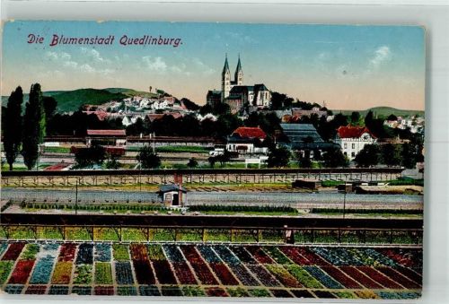 Quedlinburg 1914 Kirche Blumen