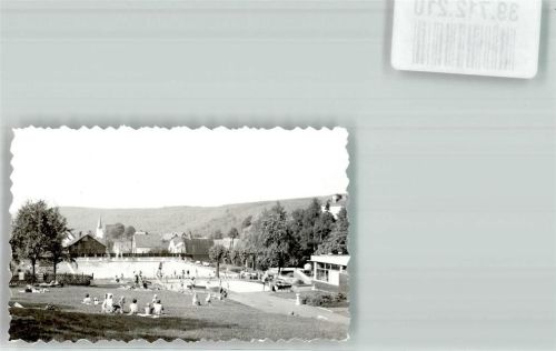 Burbach Foto Original aus Archiv eines Ansichtskartenverlags Freibad Ort handschriftlich