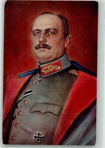 General Erich Ludendorff mit Eisernem Kreuz Fotograf Perscheid Feldpost WK I 2. Marine-Division
