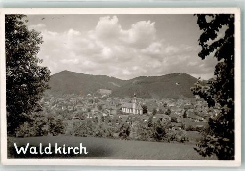 Waldkirch mit Kirche St. Margarethen Foto Original aus Archiv eines Ansichtskartenverlags Ort handschriftlich
