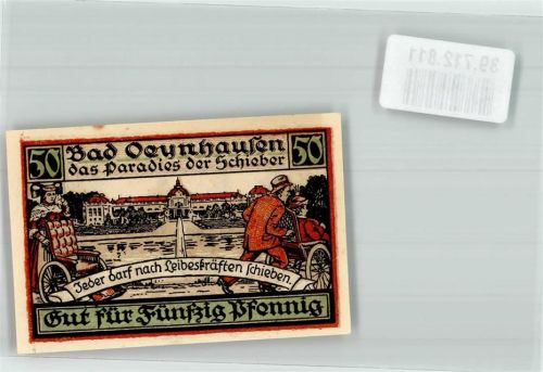 Bad Oeynhausen 50 Pfennig Gutschein des Fürstenhofes