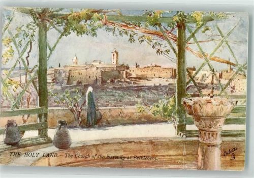 Bethlehem sign. J. Fulleylove Tuck´s Oilette Wide Wide World Das heilige Land Serie III Nr. 7310 Church of the Nativity