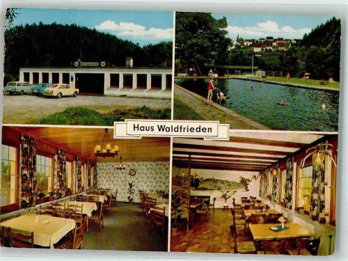 Hirschberg Schwimmbad Auto Oldtimer Gasthaus Waldfrieden