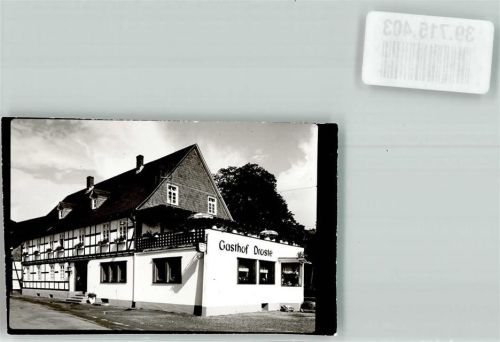 Oberkirchen Gasthof Droste Ort handschriftlich Foto Original aus Archiv eines Ansichtskartenverlags