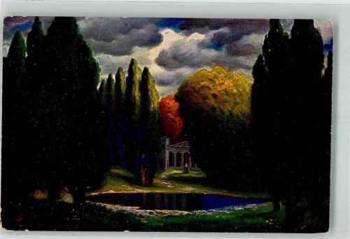 Rheinberg Underberg - Serie II Im Süden Klassischer Tempel zwischen Zypressen