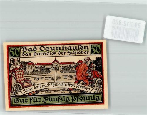 Bad Oeynhausen 50 Pfennig Gutschein des Fürstenhofes