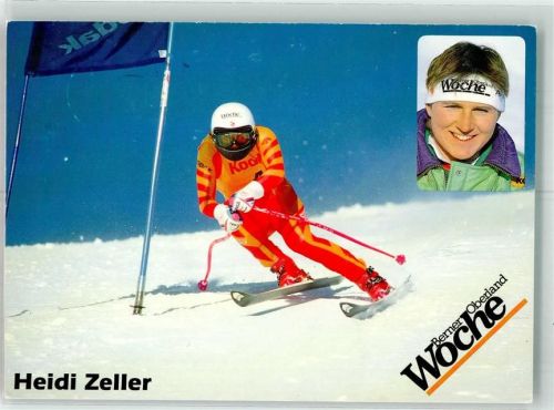 Sigriswil Heidi Zeller Ski Werbe AK