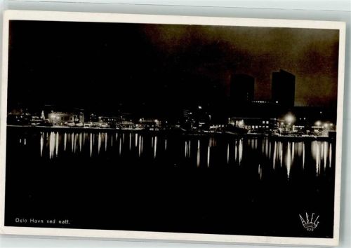 Oslo 1942 Hafen bei Nacht