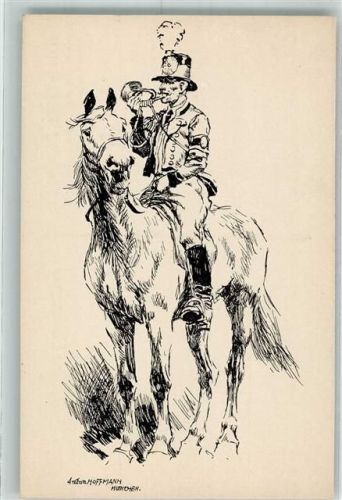 1924 Ein Postillon zu Pferde Offizielle Postkarte 22. Tagung des Bundes Deutscher und Österreichischer Philatelisten-Vereine