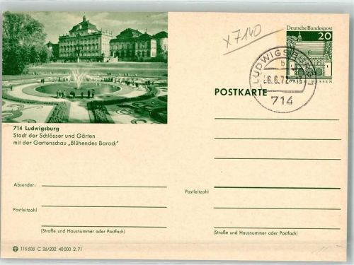 Ludwigsburg 1972 Ausstellung Gartenschau Blühendes Barock