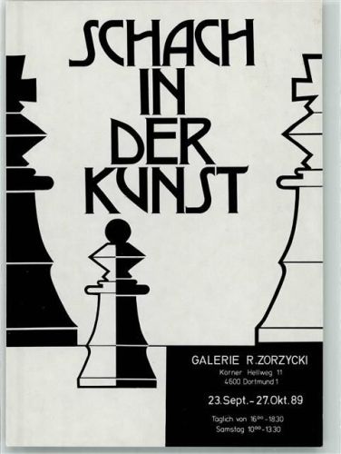 Dortmund 1989 Schach der Kunst Einladung Galerie Zorzycki