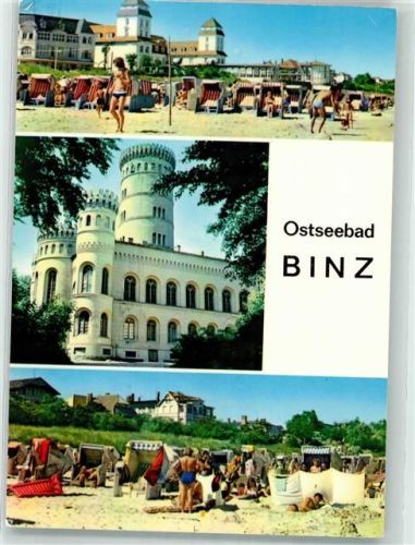 Binz 1975 Schwimmbad Strand Schloss Granitz