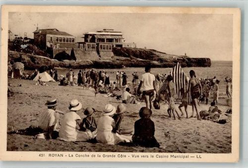 Royan 1935 Schwimmbad Strand Casino Gasthaus