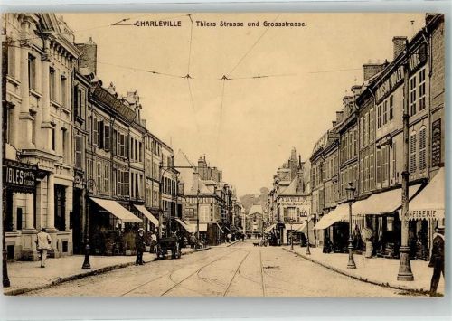 Charleville 1916 Grossstrasse thiers Straße Handlung Feldpost WK I IIO:Armeekorps