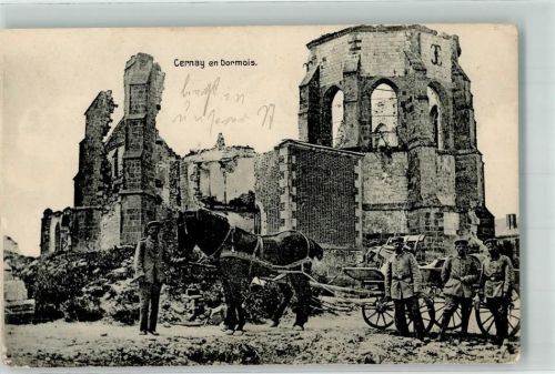 Cernay-en-Dormois WK I Kirche Ruine Uniform
