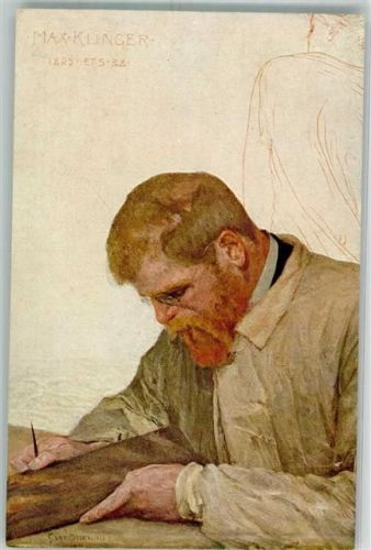 sign. Stoeving Portrait des Bildhauers Verlag E.A. Seemann Nr. 99 Museum der bildenden Künste zu Leipzig