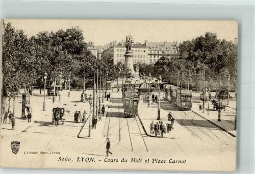Lyon Straßenbahn Denkmal Place Carnot