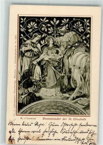 1904 Rosenwunder der St. Elisabeth Heilige Mittelalter Verlag Ackermann Nr. 1234