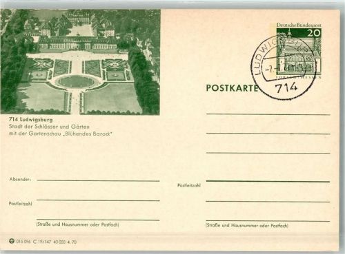 Ludwigsburg 1971 Ausstellung Gartenschau Blühendes Barock