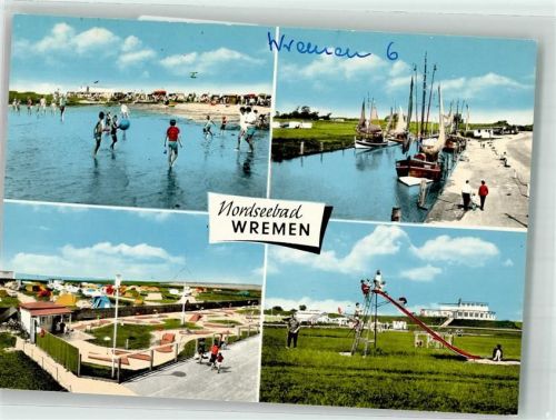 Wremen Hafen Schwimmbad Strand Minigolf Gasthaus Strandhalle