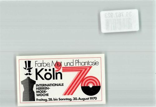 Köln Deutz 105 Internationale Herren-Mode-Woche `70