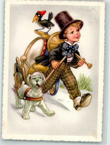 Kind Trompete Pauke Rabe Hund