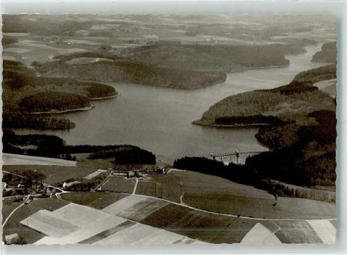 Kierspe Fliegeraufnahme Ort handschriftlich Foto Original aus Archiv eines Ansichtskartenverlags