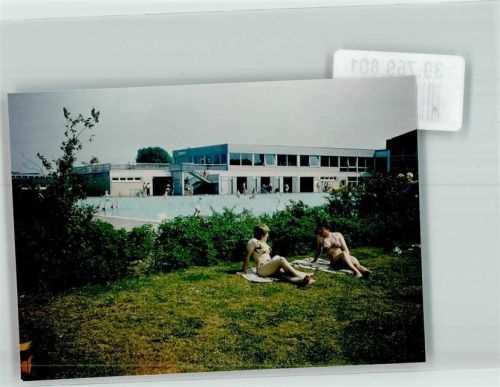 Neumünster Schwimmbad Ort handschrifltich Foto Original aus Archiv eines Ansichtskartenverlags