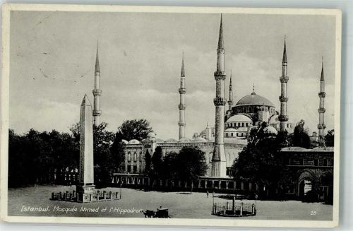 Konstantinopel 1933 Moschee Ahmed Hippodrom Denkmal Säule