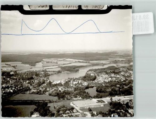 Bad Oldesloe Fliegeraufnahme Ort handschrfitlich Foto Original aus Archiv eines Ansichtskartenverlags