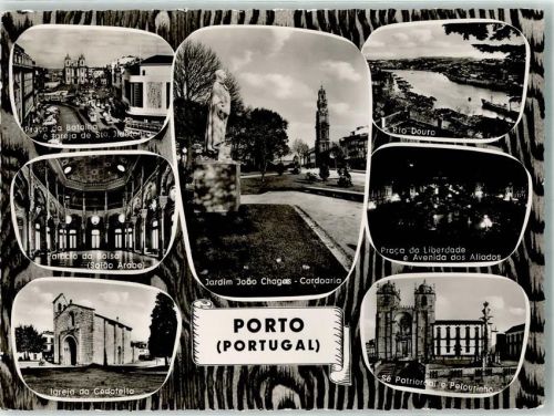 Porto 1961 Praca da Batalha Denkmal Kirche