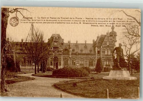 Soignies 1931 Bahnhof Denkmal