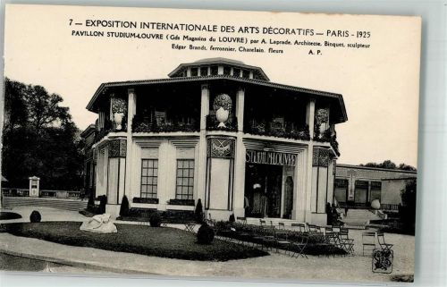 Paris 1925 Exposition Internationale des Arts Decoratifs Pavillon Studium-Louvre