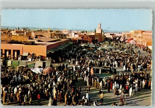 Marrakesch 1964 Marktszene Placa Djemaa El fna