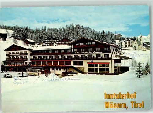 Mösern 1981 Hotel Inntalerhof Omnibus Fliegeraufnahme