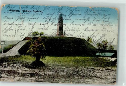 Graudenz 1916 Coubiere Denkmal Feldpost WK I