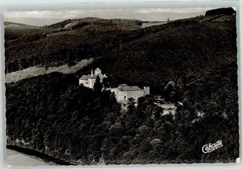 Attendorn 1958 Fliegeranufnahme Burg Schnellenberg