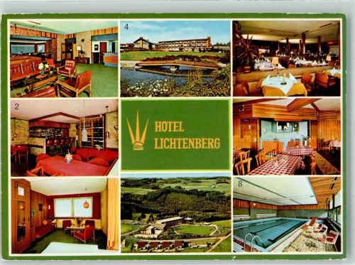 Morsbach Hotel Lichtenberg Eingangshalle Bar Garten Schwimmbad Gasthraum