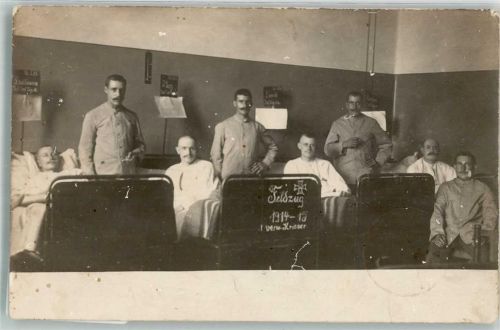 Wanne 1915 Krankenhaus Lazarett Feldpost WK I Foto AK