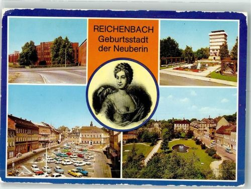 Reichenbach Marktplatz Wasserturm Neuberin Park des Friedens