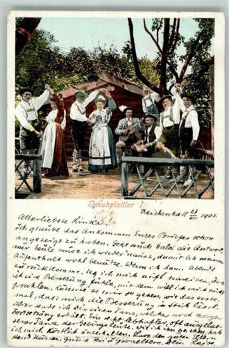 1901 Schuhplattler Tracht Gitarre Zither