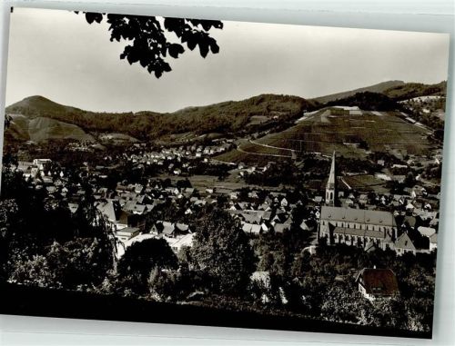 Kappelrodeck mit der Kath. Kirche St. Nikolaus