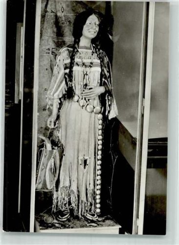 Radebeul 1973 Museum Schwarzfuß Indianerin VEB Bild und Heimat