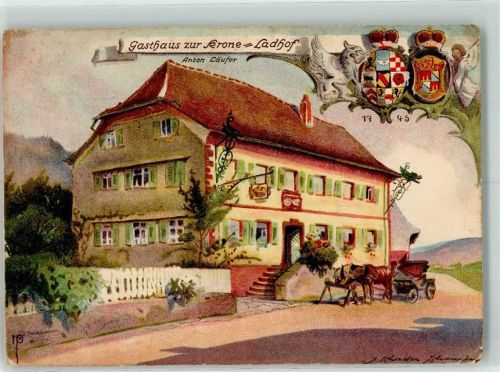 Prechtal Gasthaus zur Krone Künstlerkarte