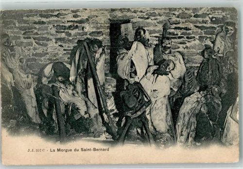 Bourg-St-Pierre 1904 Die Leichenhalle des Saint Bernard J.J. 357 C