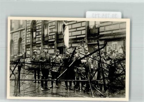 München Sammelkarte Deutschland erwacht Album Nr. 8 Bild 28 SA-Männer bei Barrikadenkämpfen 1923