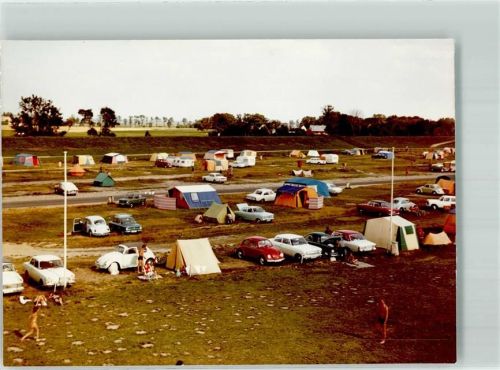 Wremen Auto VW Käfer Campingplatz Ort handschriftlich Foto Original aus Archiv eines Ansichtskartenverlags