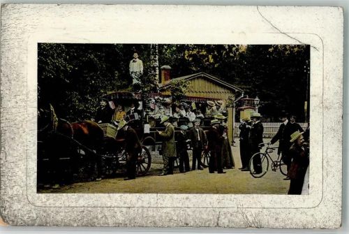 1910 Kutsche Frauen Fahrrad Kinder