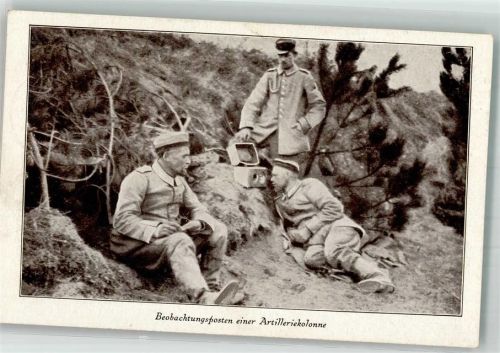 1916 Beobachtungsposten einer deutschen Artilleriekolonne Imberg & Lefson 162 Feldpost 11. Bayer. Inf.-Div.