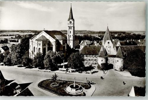 Weißenhorn Marktplatz Oberes Tor Denkmal Omnibus